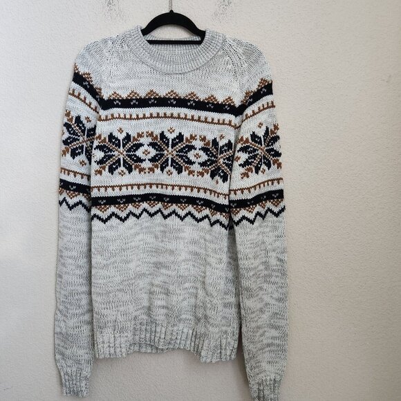 Vintage Dillards XL Fair Isle Nordic Grandpa Sweater Acrylic Knit Pull Over - Picture 4 of 14